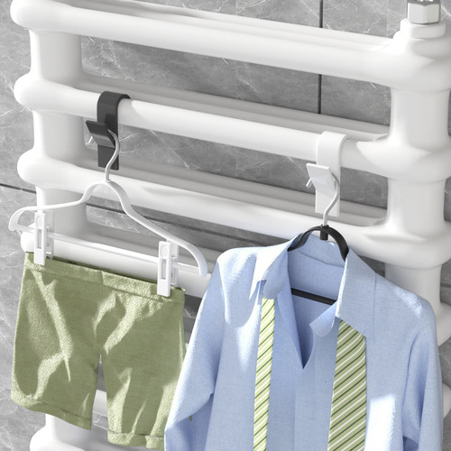Radiator hook, bathroom no-drill multi-functional hook shelf, coat and hat rack for bathroom, modern minimalist style.