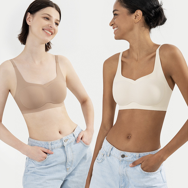 Clearance Sale Special Price Women's One-Piece Floating Cup Comfortable Nude-Feel Wireless Seamless Bra for Foreign Trade Cross-Border