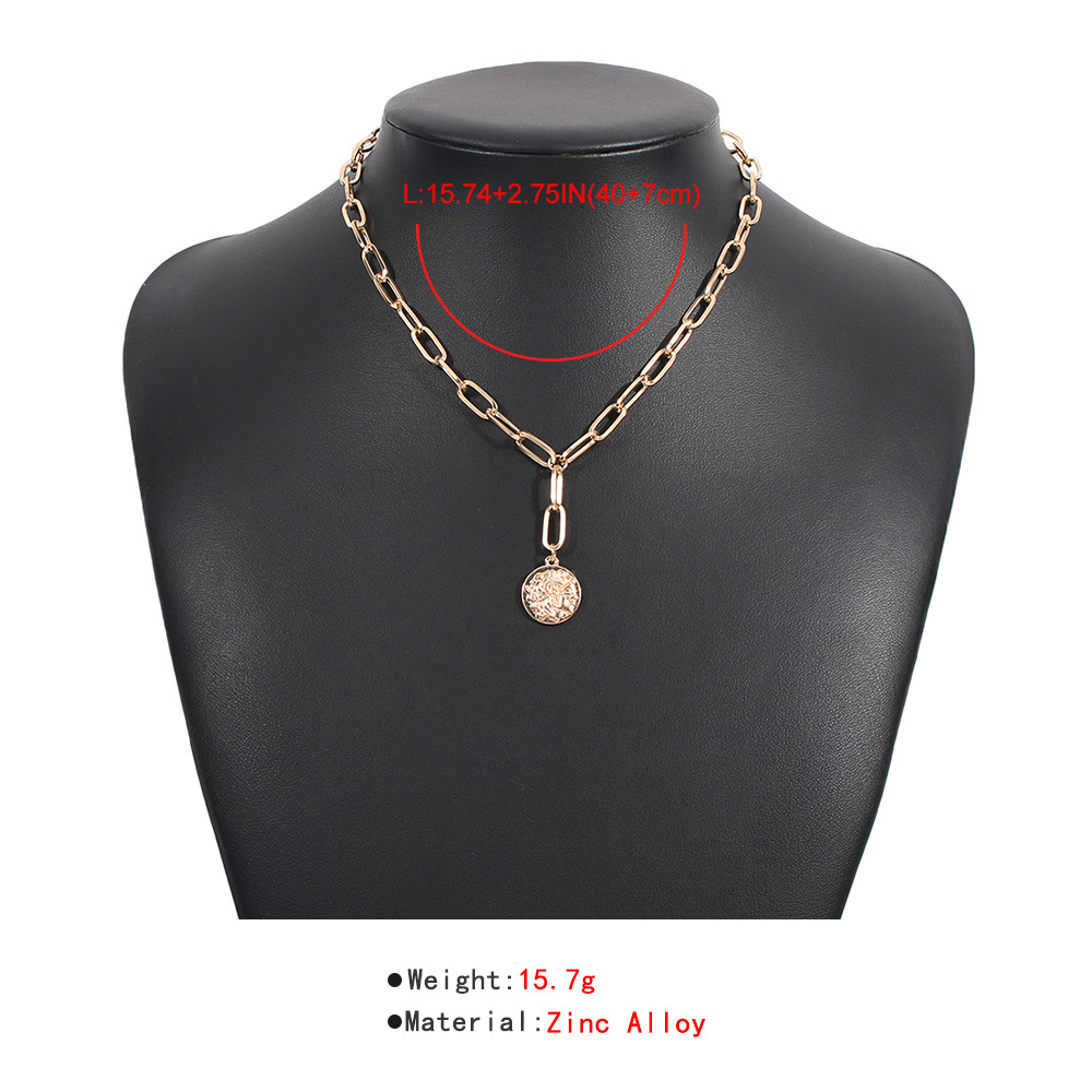Fashion Portrait Geometric Chain Short Necklace Wholesale display picture 5