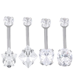 Navel nail zircon navel ring Europe and the United States exaggerated earrings stainless steel navel jewelry human body puncture Europe and the United States cross-border