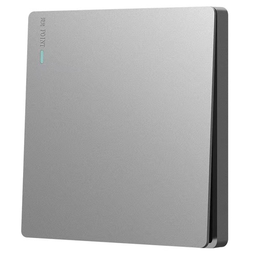 International electrician frameless large plate dark sand gray switch socket household national standard five-hole switch one open five-hole dual control