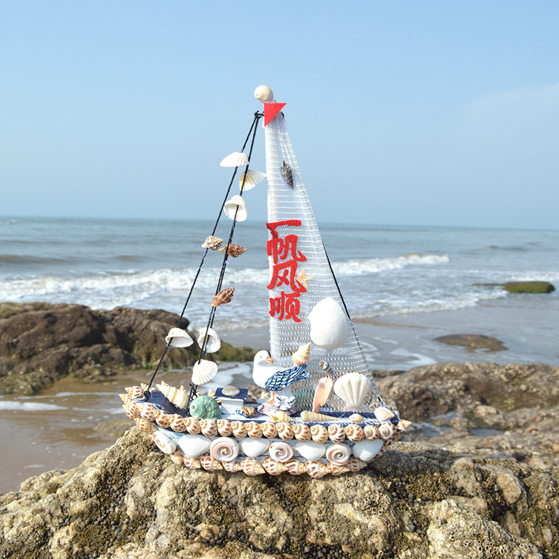 Wholesale Shell Boats, Mediterranean Sailing Boat Model Ornaments, Smooth Sailing Gifts, Handicrafts, Travel Souvenirs, Marine
