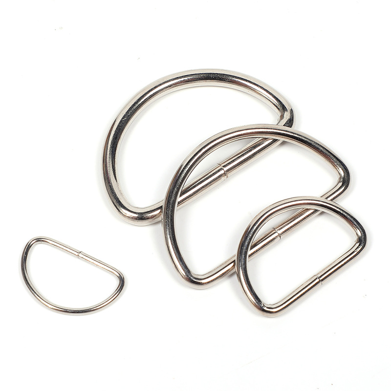 Accesorios de hardware de maletas de metal D hebilla de hierro semicircular D hebilla alambre de hierro D anillo D hebilla hardware