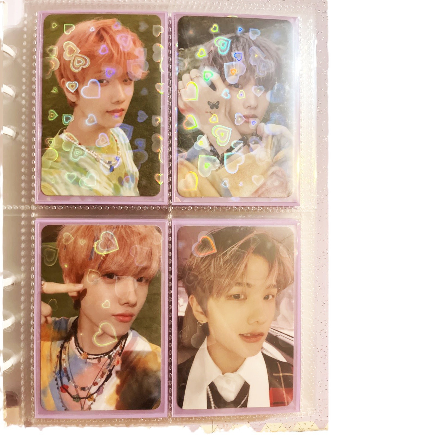 Estilo de ins transparente película de tarjeta de dos capas película de tarjeta láser película de tarjeta esmerilada estrellada tarjeta pequeña estrella de aidou titular de la tarjeta de película