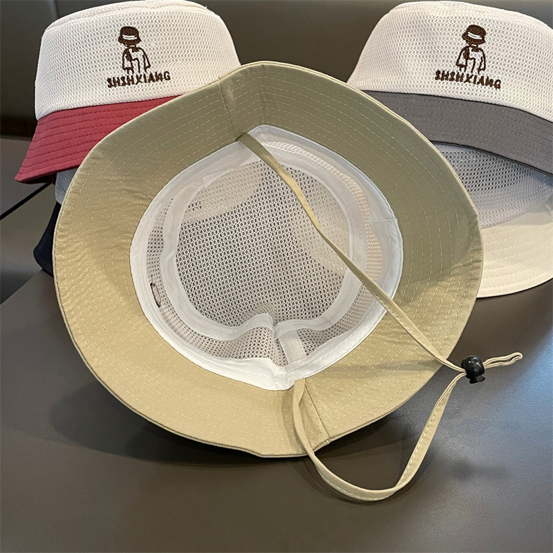 Sombrero para niños 2025 verano delgado protector solar para bebés sombrero para el sol de malla sombrero de pescador para niños y niñas sombrero para el sol para bebés
