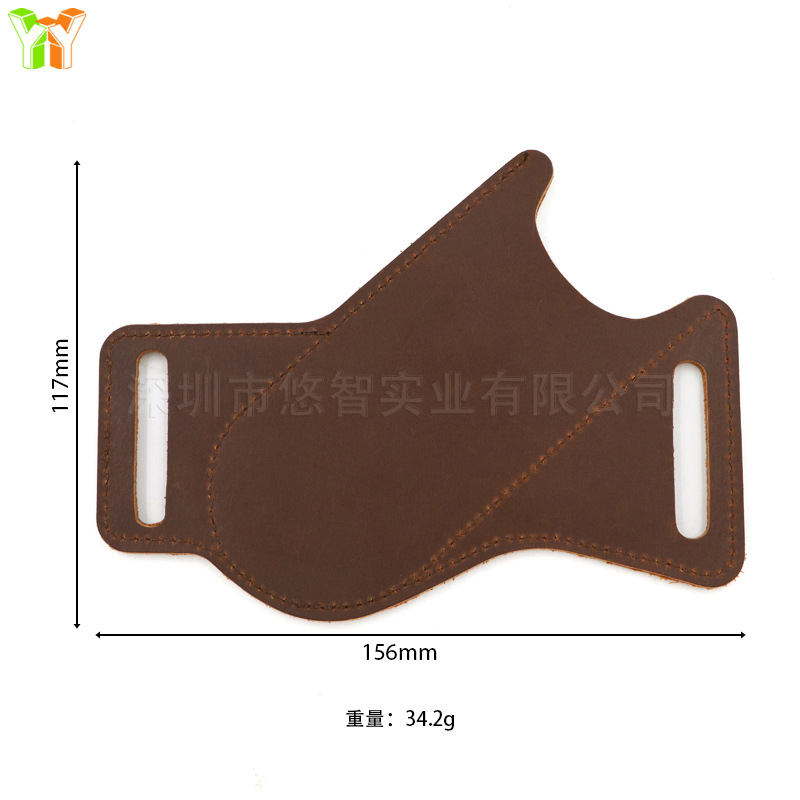 跨境现货真皮EDC刀套 战术户外折叠刀保护套 挂腰刀具包