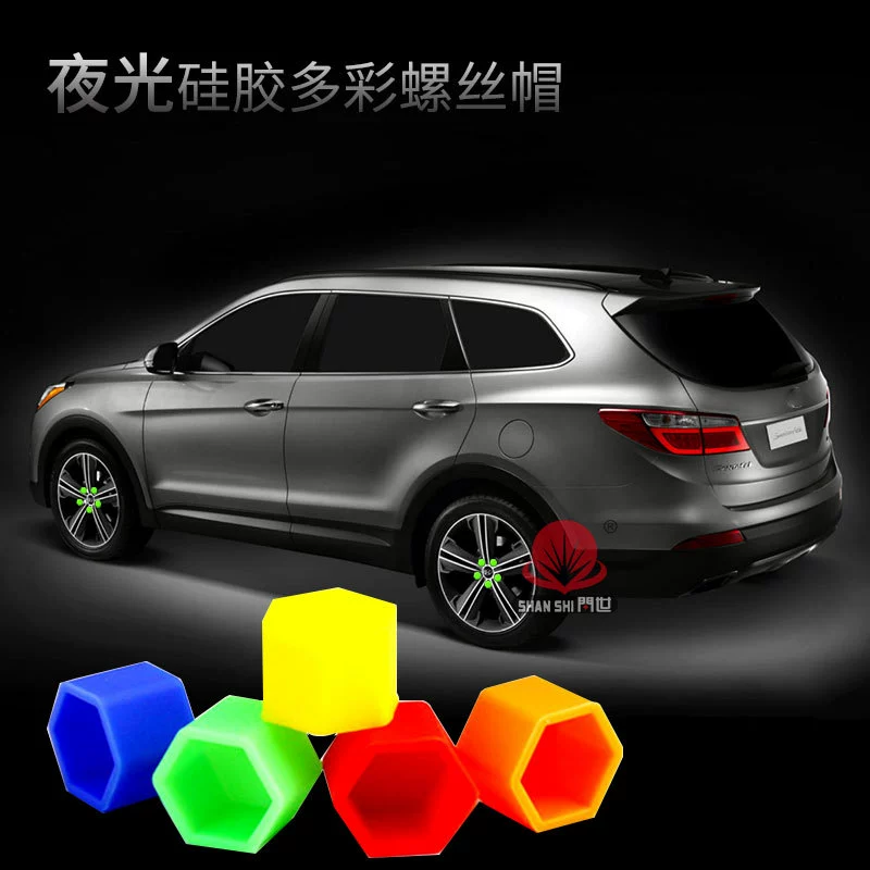 Светящийся автомобиль колесный винт защита шатной крышки шатки пыленепроницаемая крышка от ржавчины силиконовая винтовая крышка модификация внешней отделки
