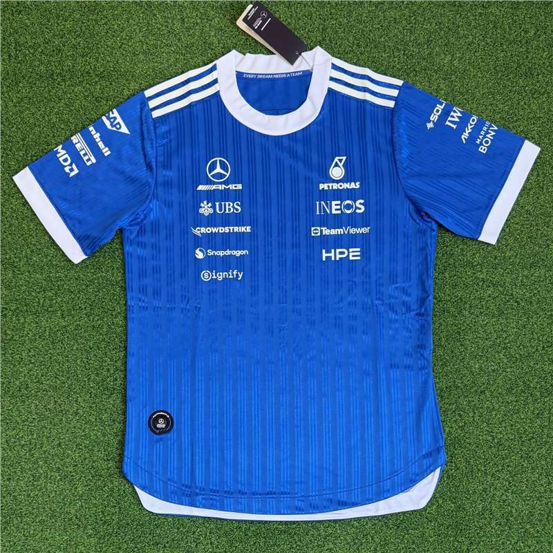 adidas x Mercedes-AMG Petronas F1 Team 2026 Blue Wonder Authentic Driver Jersey Blue Bird/White