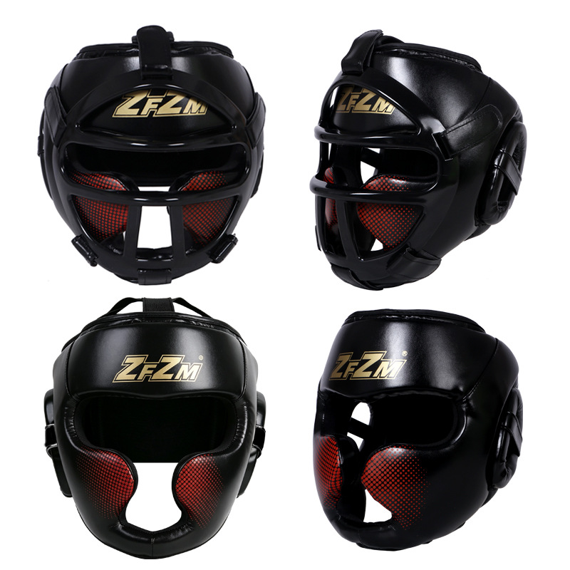 Casco de Protección Facial para Boxeo y Sanda de PU para Entrenamiento image 3