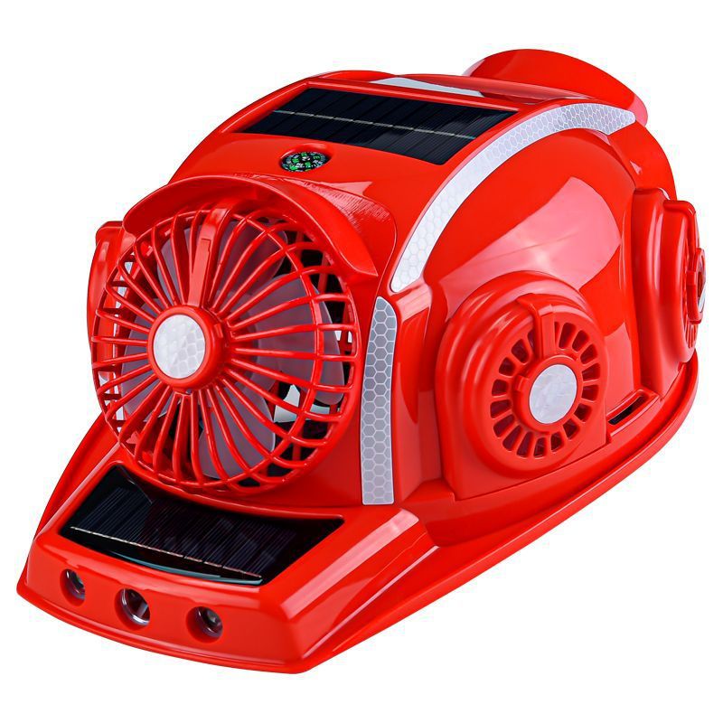 太阳能帽风扇帽制冷防晒工地男士遮阳空调头盔带降温可充电