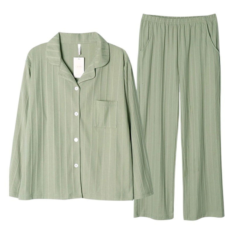 2023 nuevos pijamas de las mujeres primavera y otoño Algodón puro manga larga más tamaño vestir prendas exteriores desgaste del hogar traje