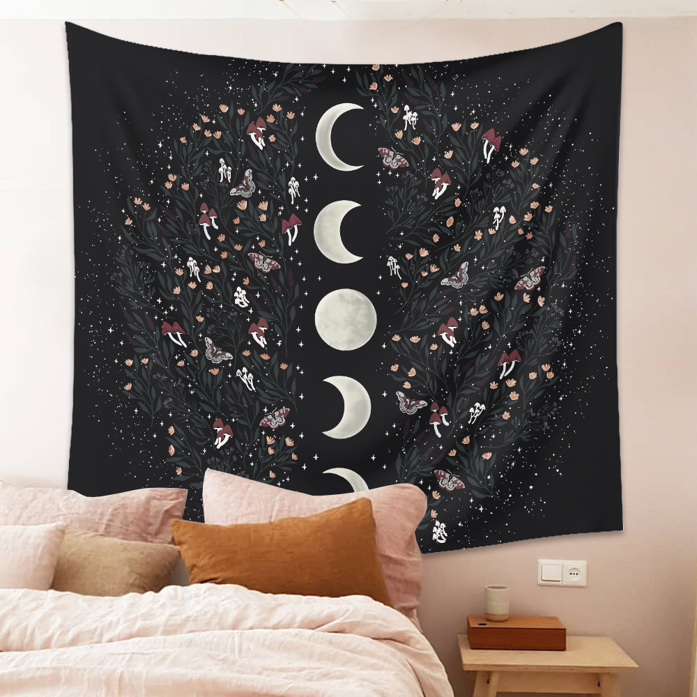 Bohemian Style Moon Phase Pattern Room Decoration Tapestry Wholesale Nihaojewelry display picture 12