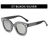 Fashionable square sunglasses, starry sky, glasses solar-powered, European style, new collection