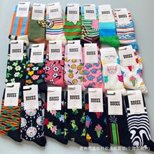 2025爆款新款HappySocks彩色袜子女春秋ins潮网红款中筒外穿潮袜