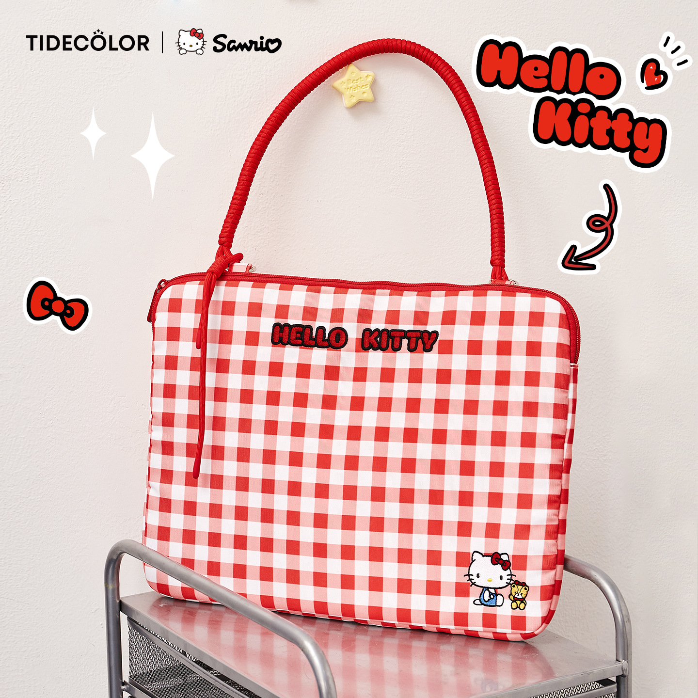 Zhenggang Hello Kitty Laptop Bag 15inch 16inch Large Capacity Storage Bag for Tablet and Notebook