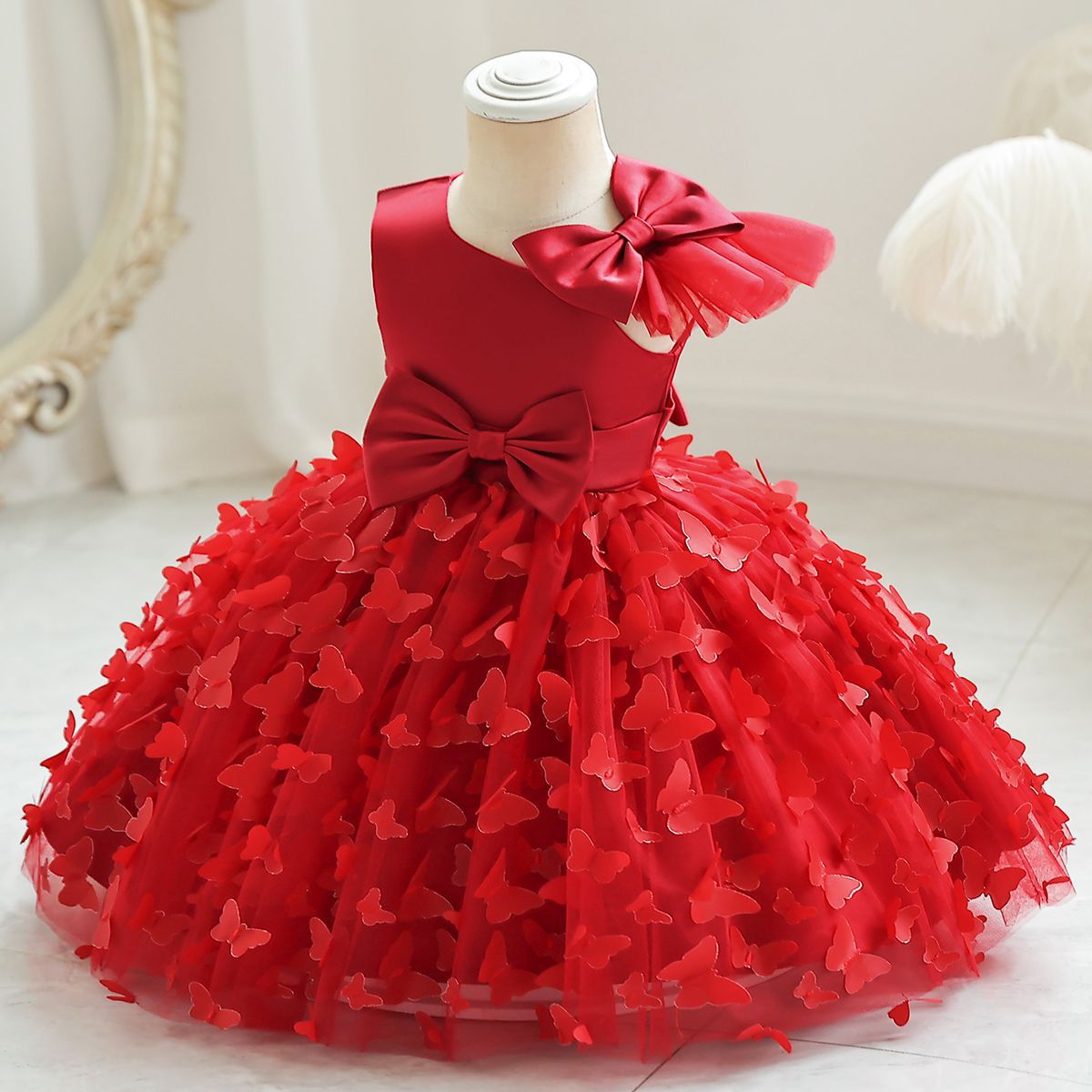 New girls princess mesh children's dress...