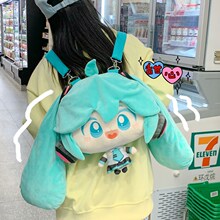 日系初音未来二次元可爱女生斜挎卡通玩偶背包学生包透明痛包系列