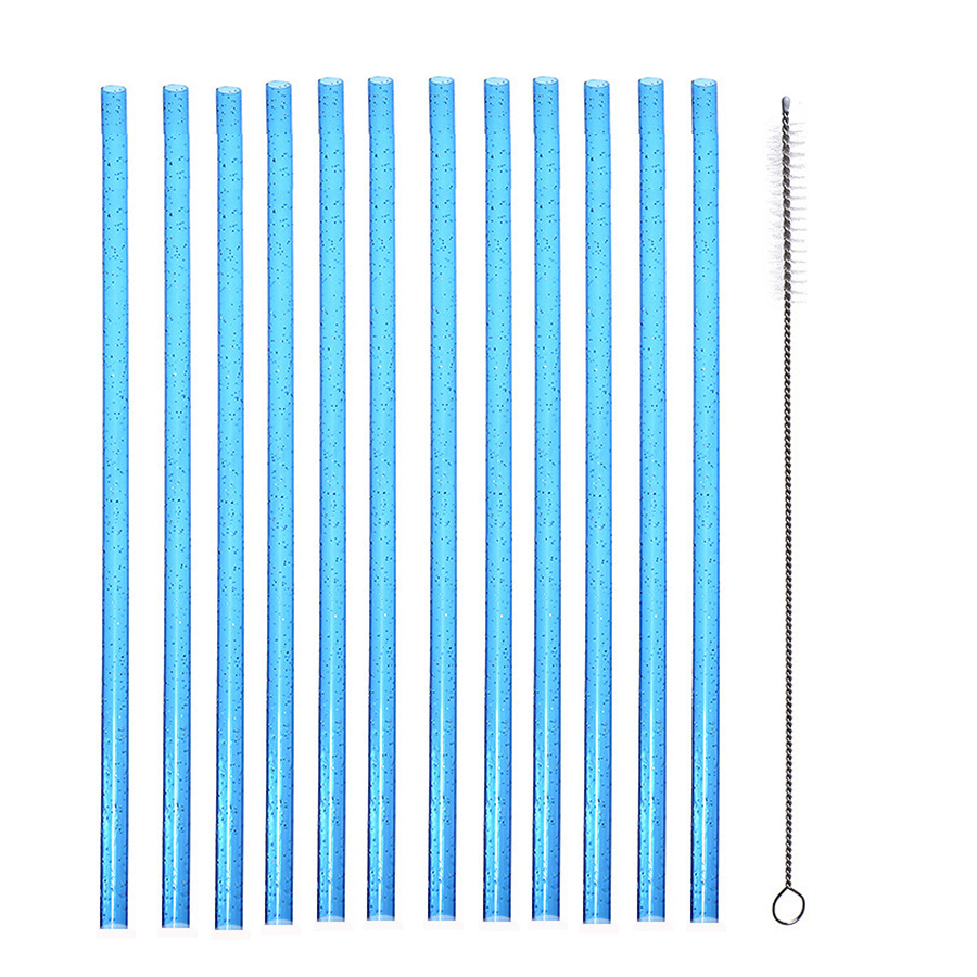 Tubo recto de plata en polvo 31.5CM azul