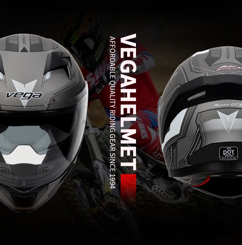 American Vega Motorcycle Helmet for Men and Women, Bluetooth Full-Face Helmet, 3C Certified, All-Season, Retro, Personalized, Anti-Fog