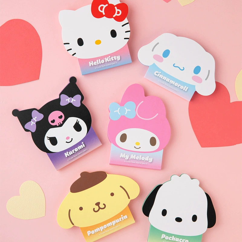 Notebook (Sanrio) Cute Cartoon Notes for Elementary Students, Die-cut Character Covers, Compact