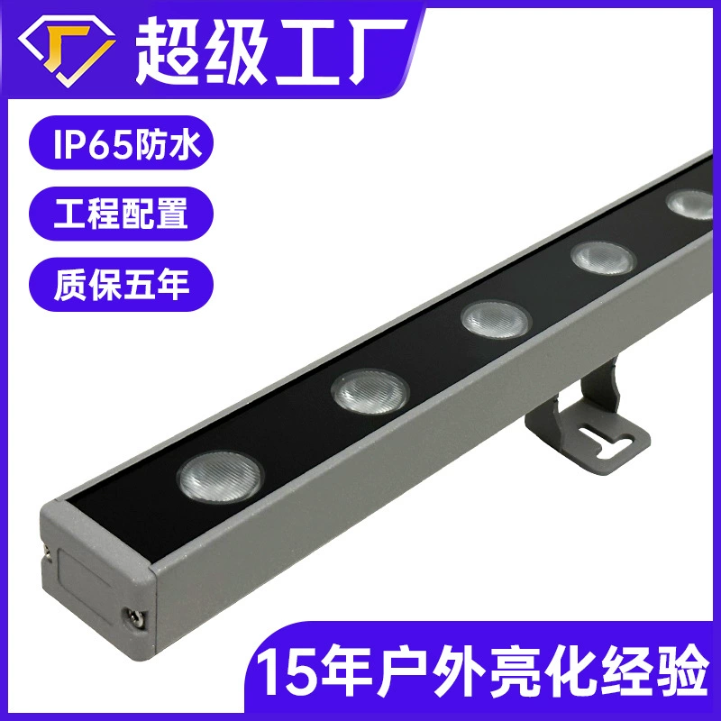 Светодиодный линейный светильник для наружного и внутреннего освещения, водонепроницаемый, для зданий, мостов, наружных стен, 24В, разноцветный, для рекламных вывесок