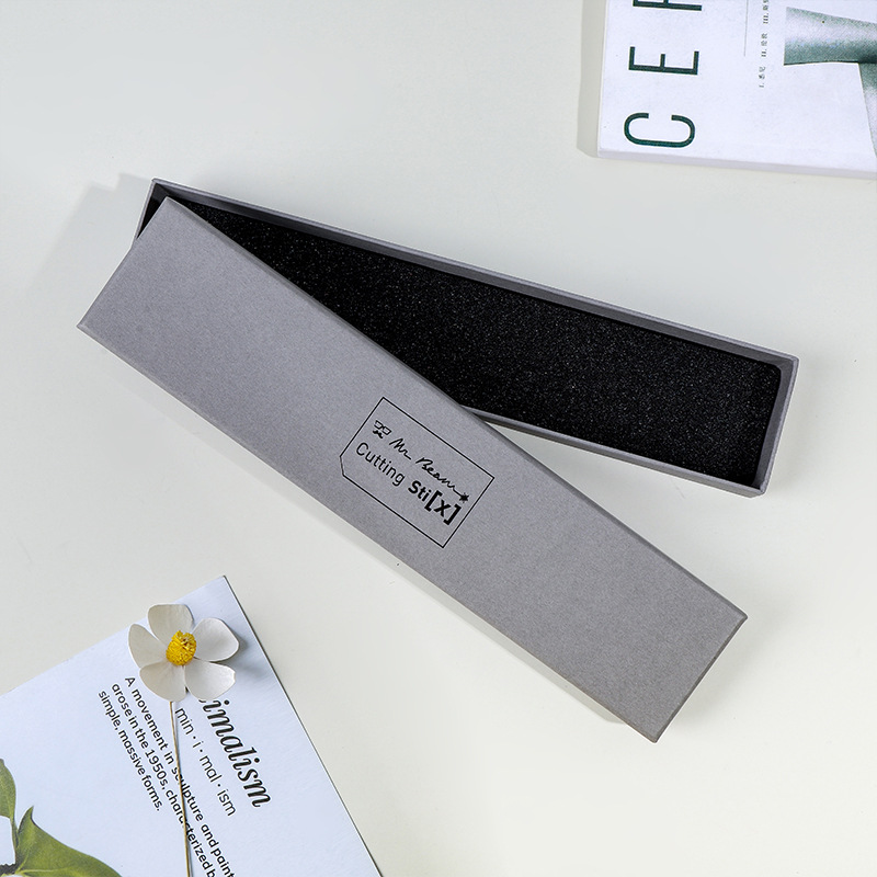 亚马逊黑灰纯天地盖礼品盒可diyLOGO可设计纸盒礼盒特种纸