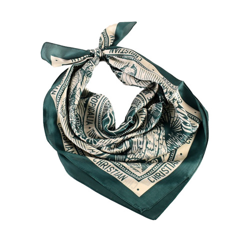  European and American fashion new new satin 70 * 70 coconut palm silk scarves wholesale fashion headband scarf