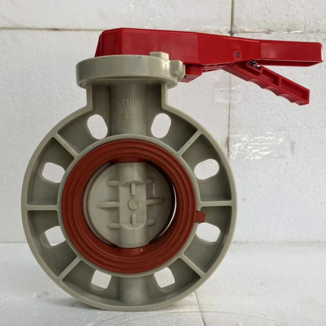 塑料塑胶PPH UPVC/FRPP/ABS蝶阀  手柄式蝶阀  天津大禹阀门出品