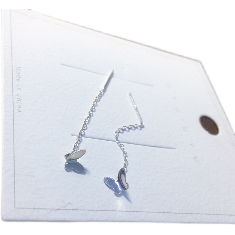 Pendientes de mariposa de plata esterlina 925 2022 nuevos pendientes de moda pendientes de verano pendientes de nicho joyería femenina