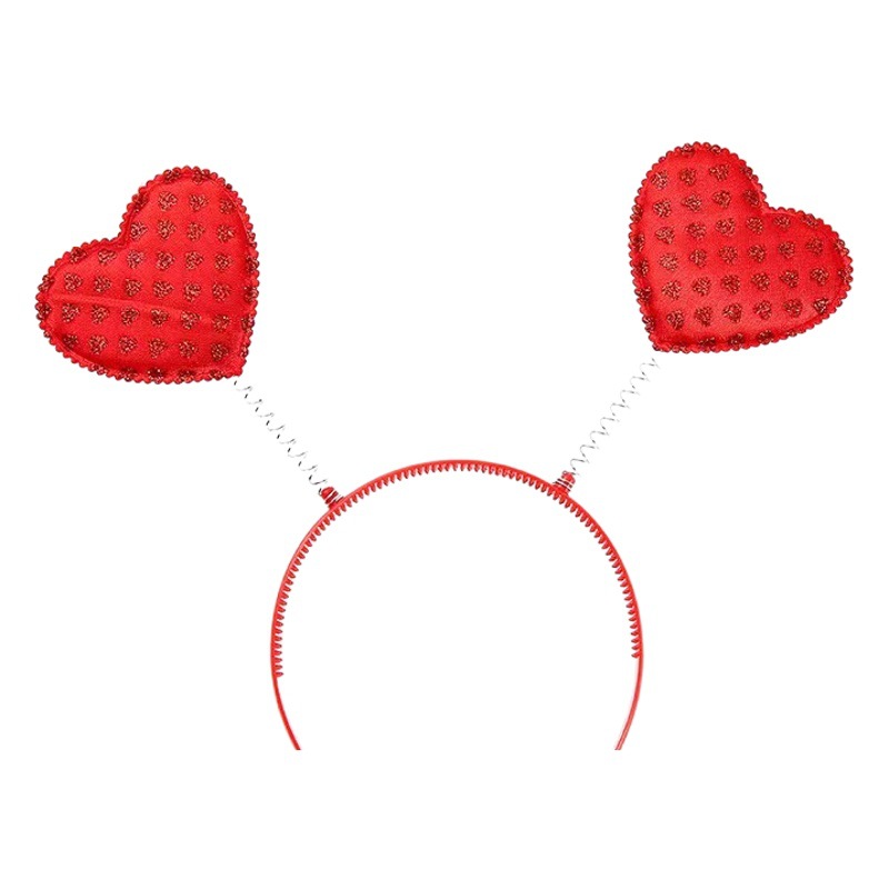 Europa y América ins Internet celebridad moda diadema Día de San Valentín rojo lentejuelas seda encantadora diadema fiesta cumpleaños sombrero accesorios para el cabello