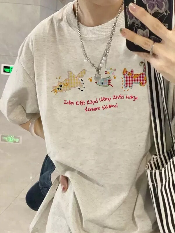 100%纯棉白色长袖t恤女新爆款设计感小众宽松慵懒风内搭打底衫潮|undefined