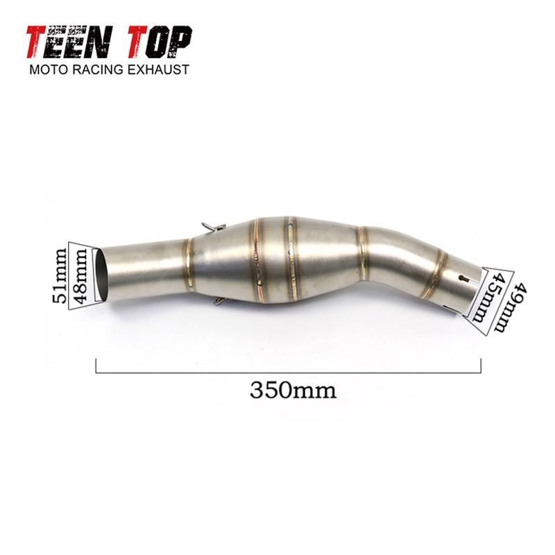 Modified Benelli Huanglong 300 Exhaust Pipe Middle Section Suitable for Benelli Bn302/Tnt300 51mm Interface