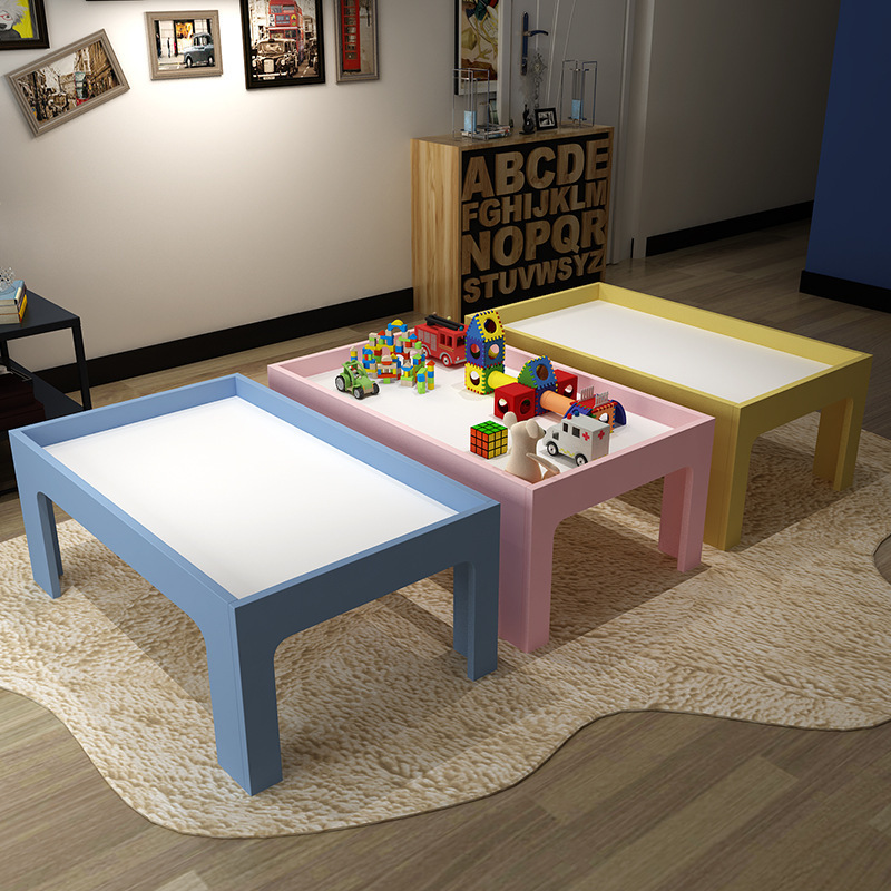 Educational Children's Sand Table Game Building Blocks Table Multifunctional Toy Table Kindergarten Shopping Mall Sand Playing Handmade Table Early Education