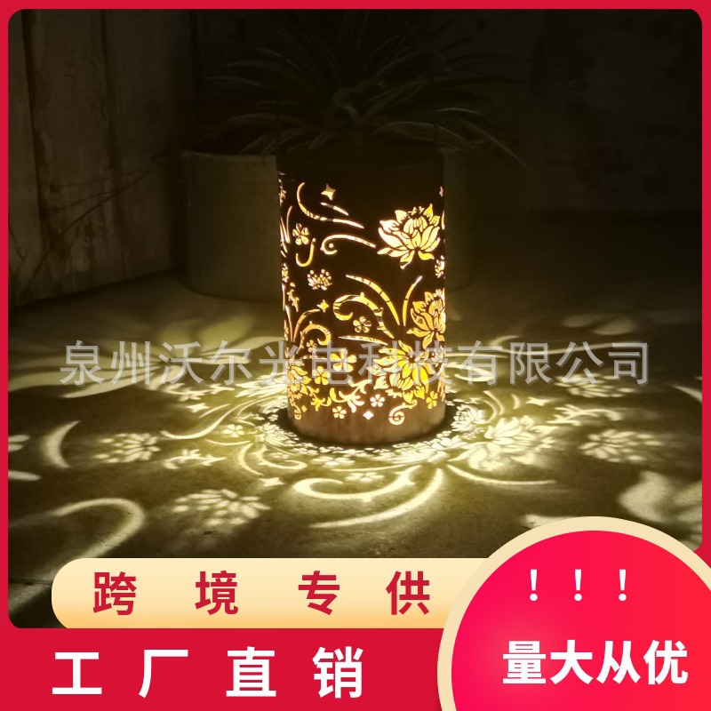 亚马逊 热销LED 藤蔓花镂空太阳能灯笼 庭院装饰灯草坪挂树灯IP65