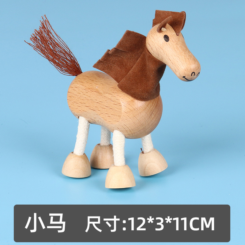 Juguetes de animales de pastizales de madera Juego de simulación para niños Muñecas de madera Granja forestal Juguetes de animales pequeños al por mayor