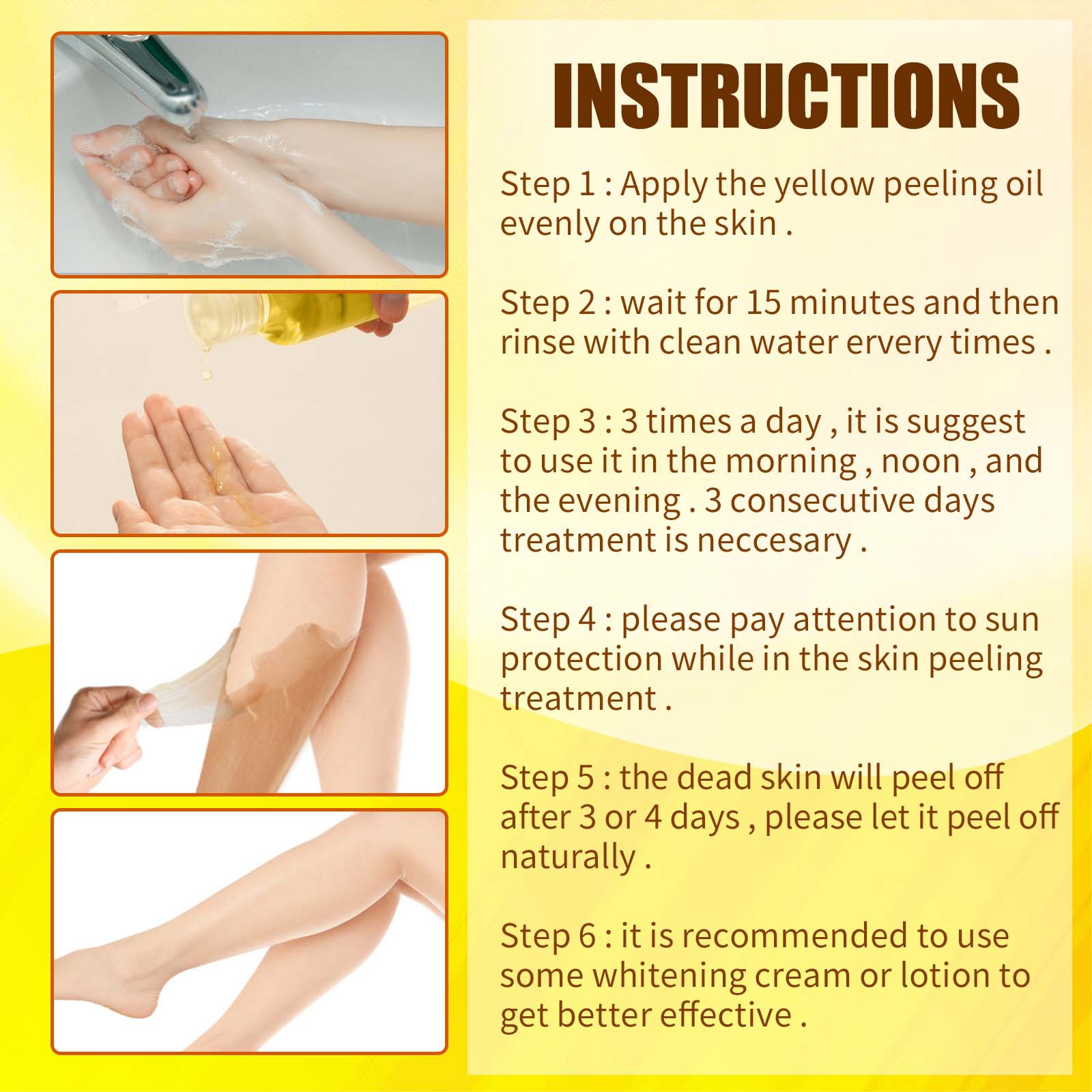 L'huile exfoliante pour la peau jaune Jaysuing hydrate la peau du corps, la rendant délicate, belle, blanche et tendre._voghion.com