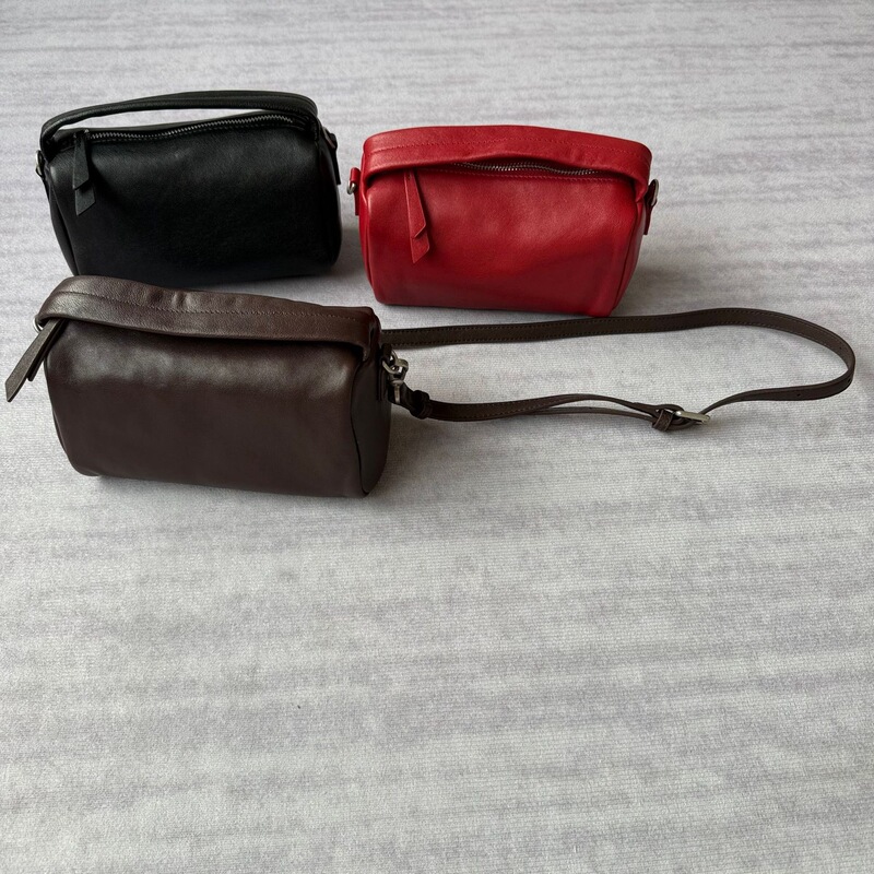 Original Ecological Vegetable Tanned Goatskin Is so Soft! Women's Commuter Versatile Genuine Leather Handbag Shoulder Bag Crossbody Bag for Women