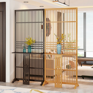 New Chinese style entrance screen partition is facing the door, living room entrance blocking porch grille mobile bedroom seating screen bamboo