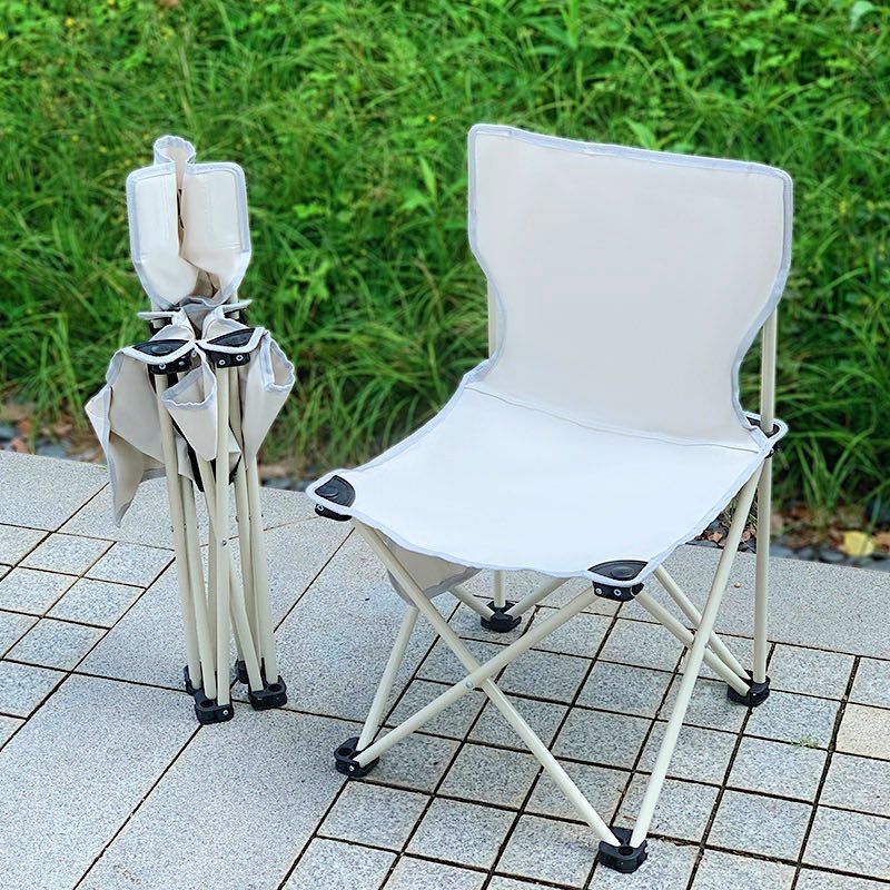 Sillón plegable al aire libre, sillón reclinable, taburete portátil, silla resistente para acampar, respaldo, taburete de pesca, taburete de dibujo de arte