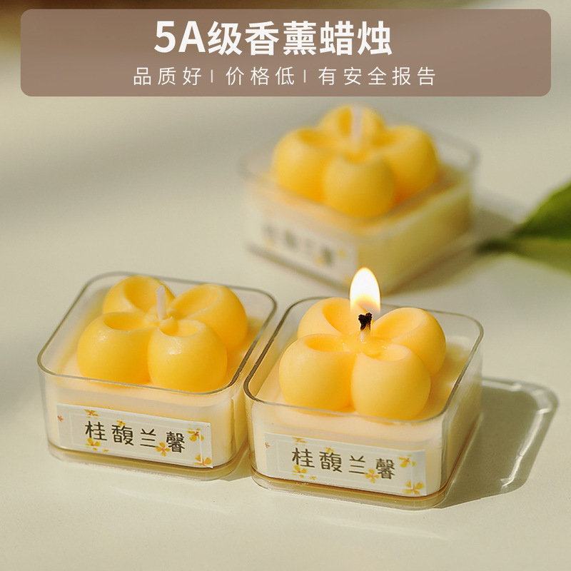 中秋蜡烛伴手礼手工礼物生日香氛茶蜡创意小礼品桂花香薰蜡烛摆件|undefined
