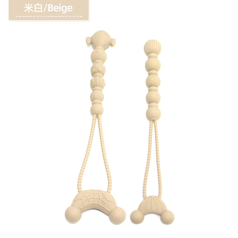 Dientes de bebé cremallera molar juguete calmante silicona grado alimenticio puede roer manos de prevención de comer Amazon transfronterizo