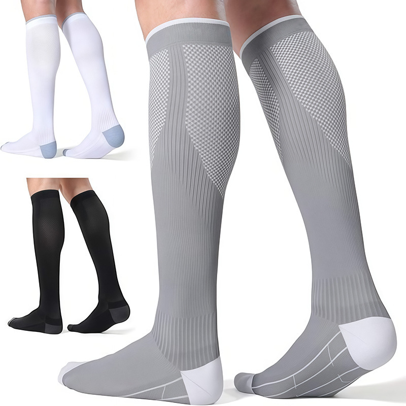 Cross-Border Sports Compression Socks 20-30Mmhg Professional Running Fitness Cycling Compression Long Socks Elastic Calf Socks
