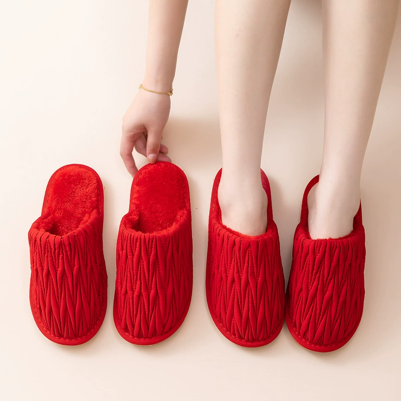 Свадебные тапочки 2024 новый праздничный красный