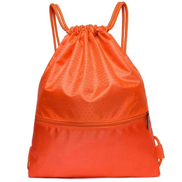 16 string light panel drawstring pockets orange
