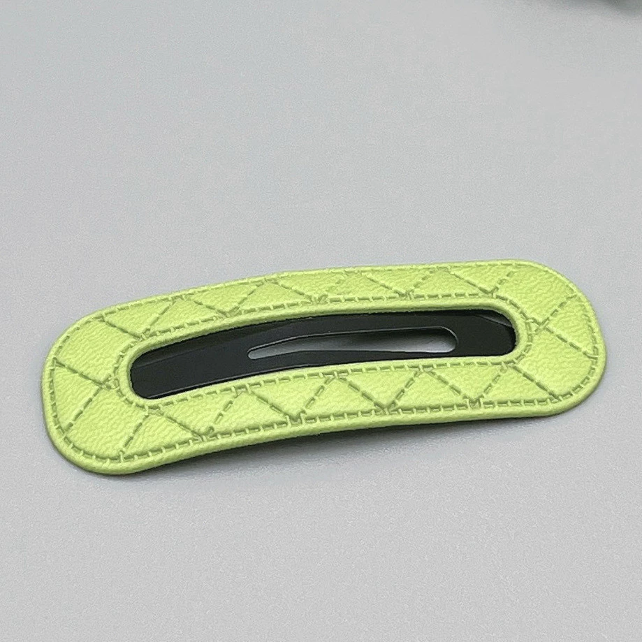 Hairgrip clip, Korean-style bangs hairpin, simple elegant faux-leather look, multi-color options