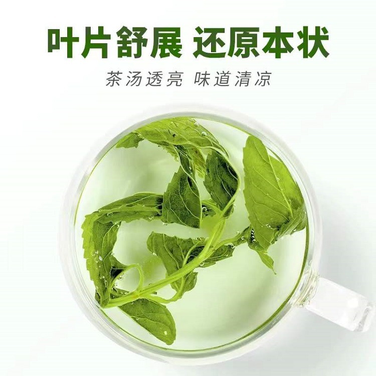 Huiyuantang Wholesale Mint Granule Tea Bulk Fresh Mint Tea Green Color Dried Mint Granule Tea Source of Supply