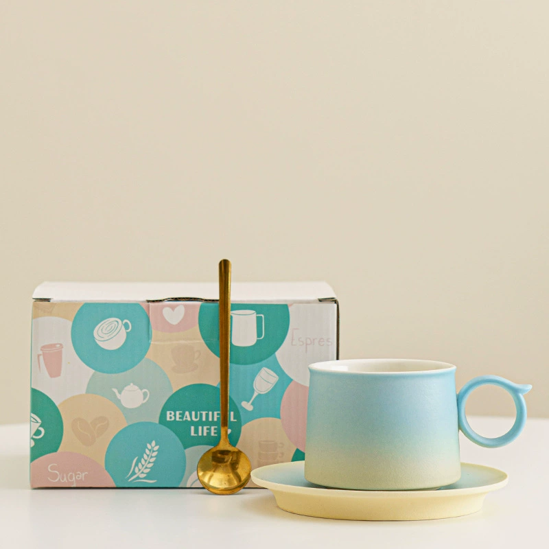 Кофейный креативный керамический набор, чашка для чая, подарок на день рождения