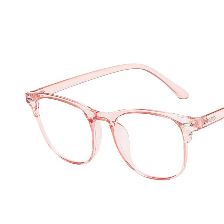 Retro Transparent Glasses, Unisex, Multiple Frame Colors, Blue‑light & Myopia Options