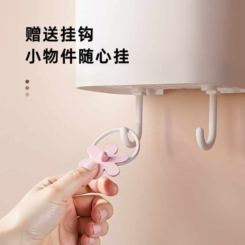 [Ganwang] 穴あけ不要の収納ラック、バスルーム収納ラック、歯ブラシ、歯磨き粉、バスルーム化粧ブラシ、コームオーガナイザー|undefined