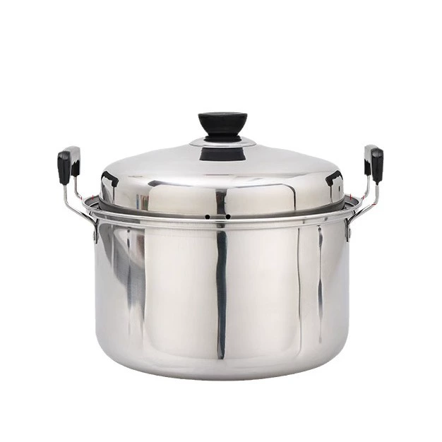 American -style high -pot stainless steel pot soup pot electromagnetic cooker boiled pot house stewed soup cooker braised pot size iron